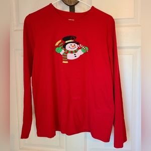 (1039) Ladies Club Woman's Long Sleeve Sweatshirt,  Size: Medium Color: Red